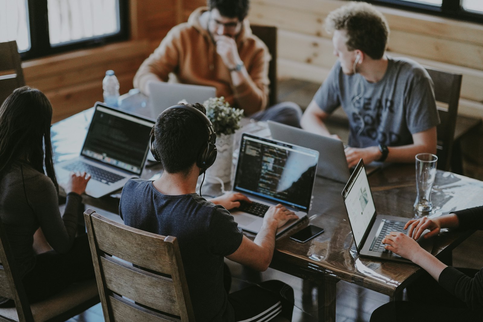 The Owjar team working together around a shared table